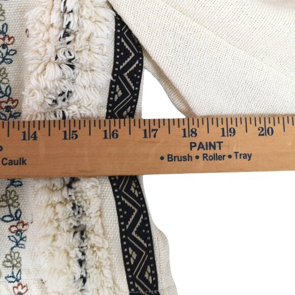 Shyanne Cream Embroidered Textured Jacket Size XS Boho Western Festival - Picture 6 of 10